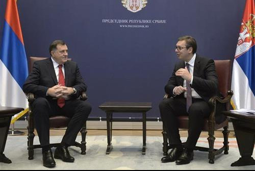 (FOTO) SASTANAK DRŽAVNOG VRHA SRBIJE I REPUBLIKE SRPSKE: Vučić razgovarao sa Dodikom, Brnabić sa Cvijanovićevom u Palati Srbija!