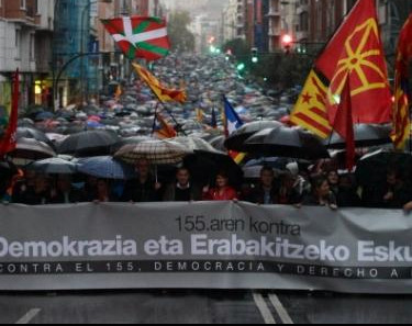 (FOTO) BASKIJA PODRŽALA KATALONIJU: U Bilbau protestovalo nekoliko hiljada ljudi