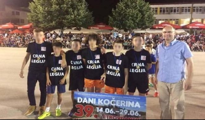 (FOTO) A EUROPA ŠUTI! Na turniru u Širokom Brijegu deca igrala fudbal u majicama USTAŠKE CRNE LEGIJE!