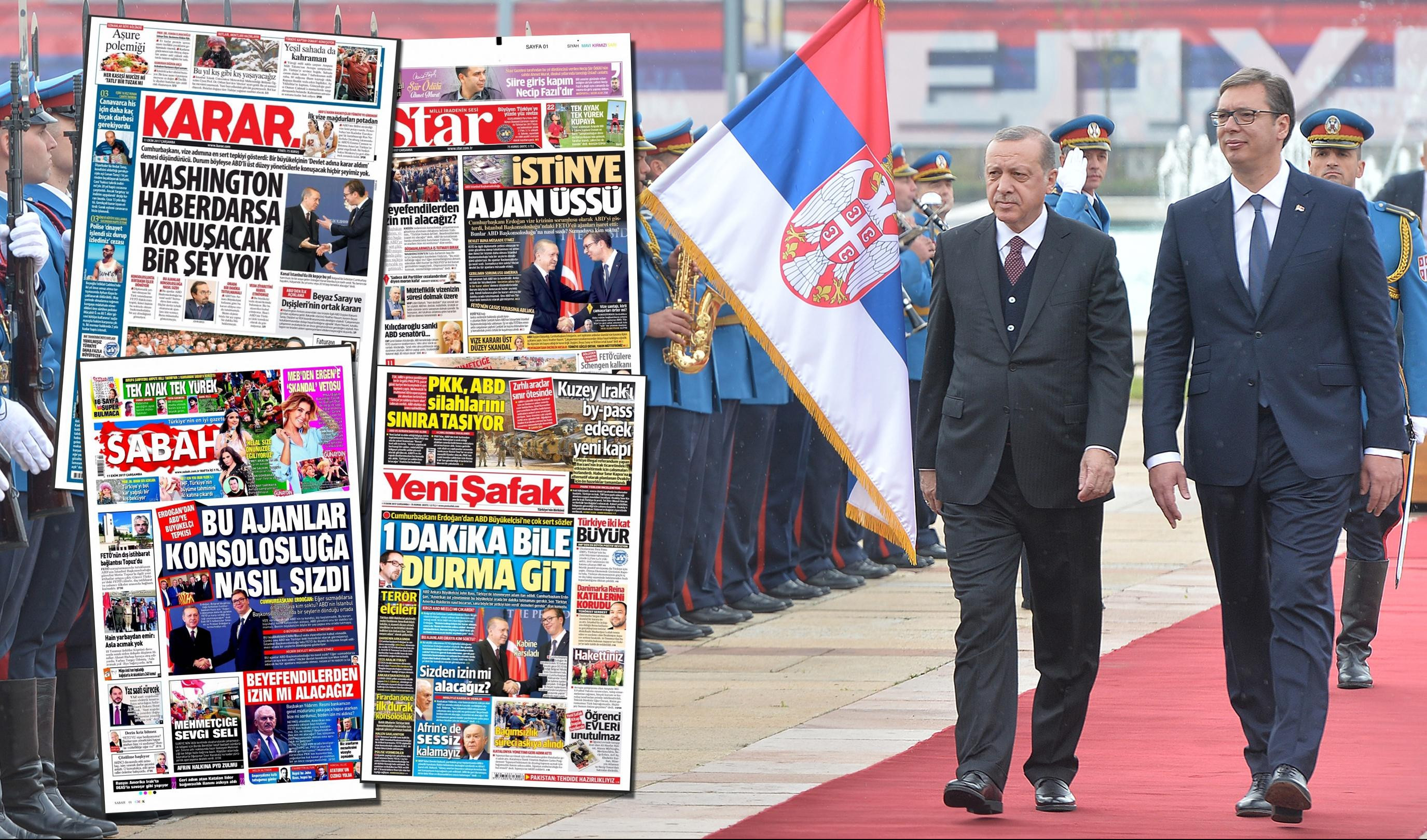 (FOTO) SUSRET VUČIĆA I ERDOGANA GLAVNA TEMA U TURSKOJ! Pogledajte naslovne strane današnjih turskih novina!