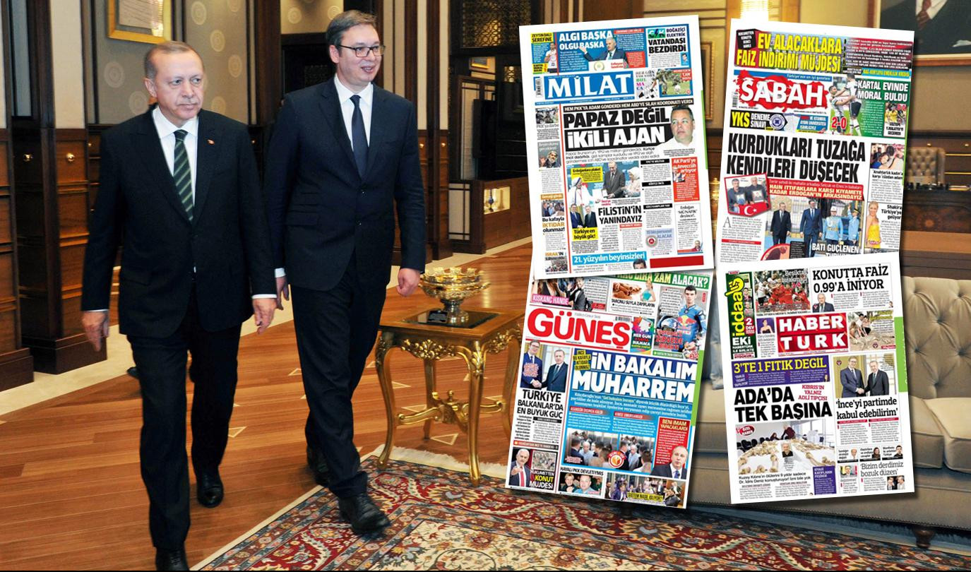 (FOTO) VUČIĆEVA POSETA GLAVNA TEMA U TURSKOJ! Pogledajte naslovne strane današnjih turskih novina!