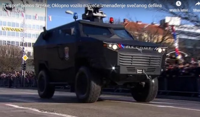 (VIDEO) NATO U ŠOKU, SRPSKA POKAZALA OKLOPNJAK "DESPOT"! Premijera na paradi u Banjaluci - svet zanemeo, ZA NJEGA NIKO NIJE ZNAO!