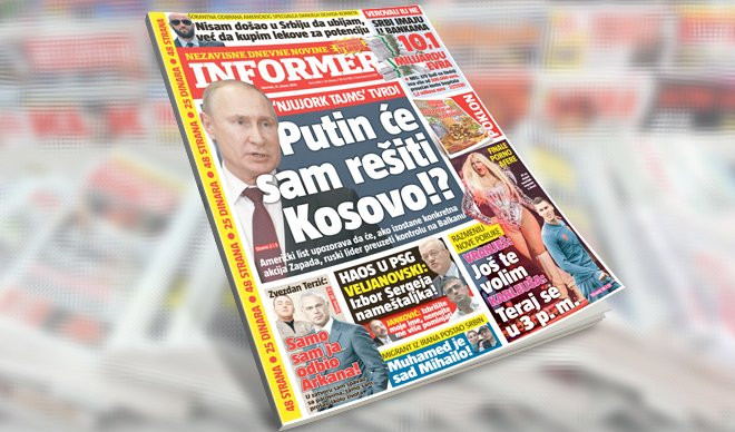 SAMO U DANAŠNJEM INFORMERU! 'NJUJORK TAJMS' TVRDI: Putin će sam rešiti Kosovo!?