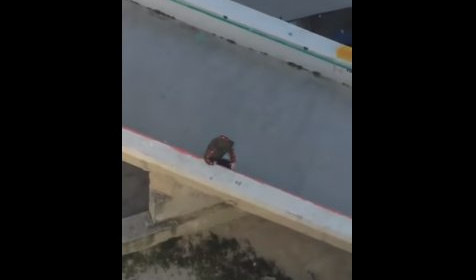 (VIDEO) SNIMCI HORORA IZ SPLITA! Ljudi ne mogu da pređu most zbog jake bure, drže se za ogradu da ne poginu!