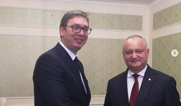(FOTO) VUČIĆ u Minsku sa predsednikom Moldavije Dodonom