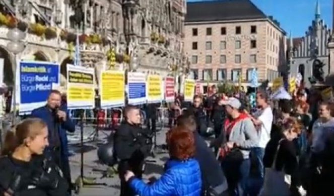 (VIDEO) NEMCI PROTESTUJU, "DELIJE" GRME! Navijači Zvezde pokvarili planove protestantima u Minhenu!