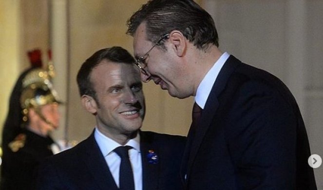 (FOTO) SASTALI SE VUČIĆ I MAKRON! Nakon večere prvi bilateralni sastanak predsednika Francuske i Srbije! SUTRA NASTAVAK RAZGOVORA!