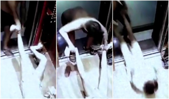 ŠOKANTAN VIDEO! Uplakana devojka leži u liftu, a muškarac je vuče za noge i pokušava da je IZBACI NAPOLJE! Poznata blogerka otkrila istinu