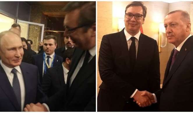 SA PUTINOM KAO SA BRATOM! ČVRST STISAK RUKE I SRDAČAN POZDRAV! Predsednik Vučić završio posetu Turskoj! (FOTO)