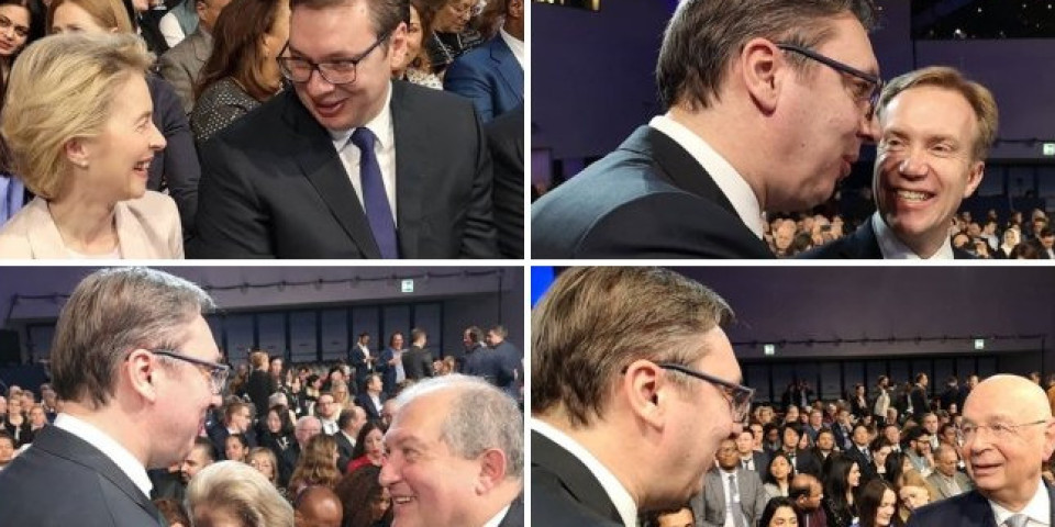 KAKVA PODRŠKA ZA SRBIJU! Pogledajte sa kim se sve danas sastao predsednik Vučić u Davosu! (FOTO)