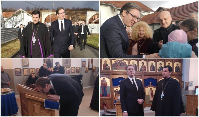 NIJE ZABORAVIO DEDOVINU! Predsednik Aleksandar Vučić obišao Čipuljić, rodno mesto svog oca! (FOTO)