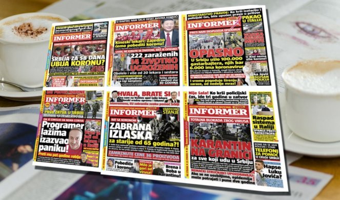 INFORMER PROTIV KORONE! Dostavljamo vam novine na kućnu adresu bilo gde u Beogradu! #OSTANIKODKUĆE