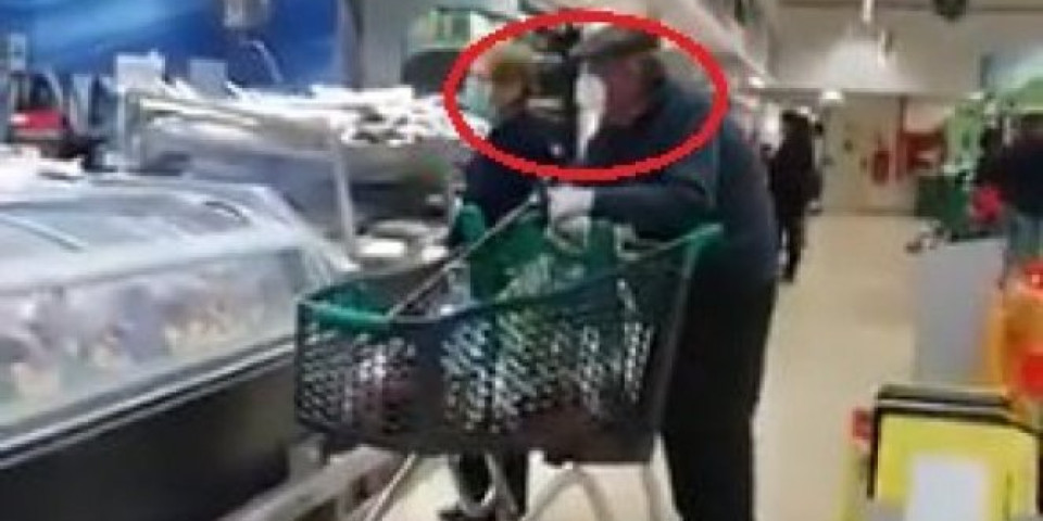 STAVIO JE OVO ČUDO NA GLAVU UMESTO MASKE! U prodavnici su ga svi gledali kao MARSOVCA, a šta biste vi rekli da vidite ovakvog deku? (FOTO/VIDEO)