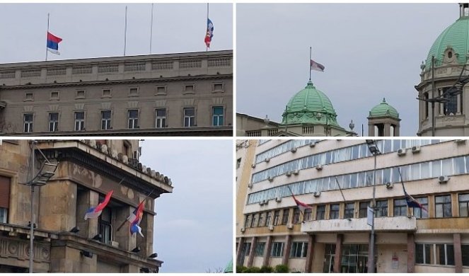 POČAST ŽRTVAMA KORONAVIRUSA! Zastave Srbije spuštene na POLA KOPLJA! (FOTO)