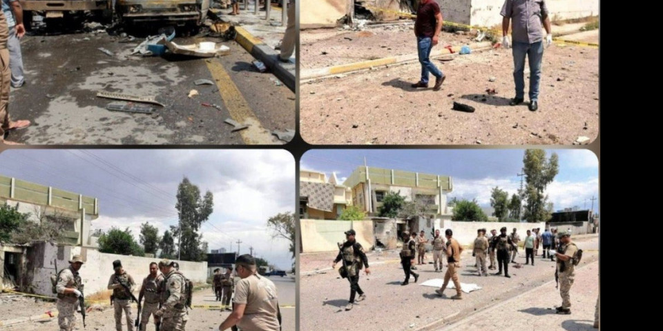 TERORISTA AKTIVIRAO SAMOUBILAČKI PRSLUK! U napadu na obaveštajni biro u Iraku ranjene tri osobe! (FOTO)