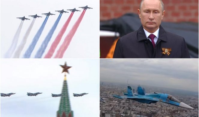 (VIDEO) GRMELO NEBO NAD MOSKVOM! Moćni let ruske avijacije na Dan pobede! PUTIN: PRECI SU DALI ŽIVOTE DA BISMO MI ŽIVELI!