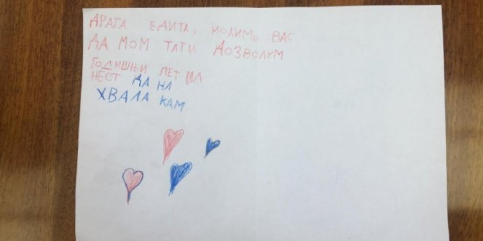 MOLIM VAS DA MOM TATI DOZVOLITE GODIŠNJI 5 ILI ŠEST DANA... Pismo petogodišnje devojčice doktorki Stokić koje je rasplakalo Srbiju!