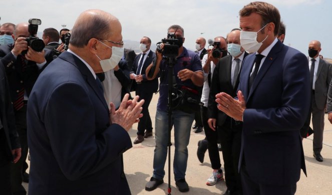 (FOTO) MAKRON DOJURIO U LIBAN! Francuski predsednik ponudio pomoć i podršku Bejrutu!