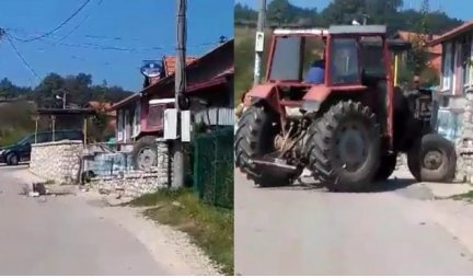 (VIDEO) BESAN SEO U TRAKTOR, PA JURNUO NA KOMŠIJINU OGRADU! Šokantan snimak iz sela u BiH, evo šta je prethodilo incidentu!