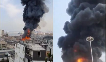 NOVA KATASTROFA U LIBANU! Bejrutsko skladište guta vatra, crni dim kulja nad gradom! (VIDEO)