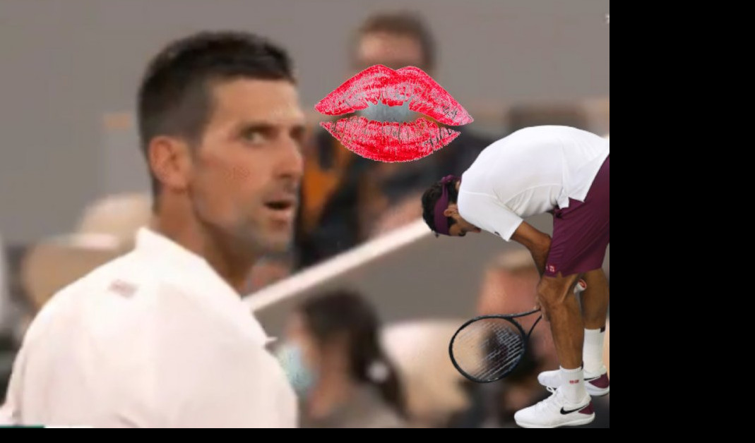 (VIDEO) RODŽER ĆE POBESNETI! Provocirao Novaka, a on mu POSLAO poljubac! Kamera sve snimila!