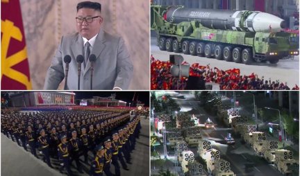 GRME NEBO I ZEMLJA, SEVERNA KOREJA POKAZALA NOVO MOĆNO ORUŽJE! Spektakularna vojna parada u Pjongjangu, veliki vođa DEMONSTRIRAO MOĆ pred celim svetom! (FOTO/VIDEO)