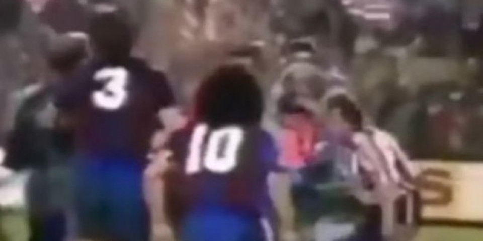 (VIDEO) BIO JE PRAVI ZMAJ NA TERENU! Isplivao snimak brutalne tuče u kome je Maradona sam nasrnuo na njih nekoliko!