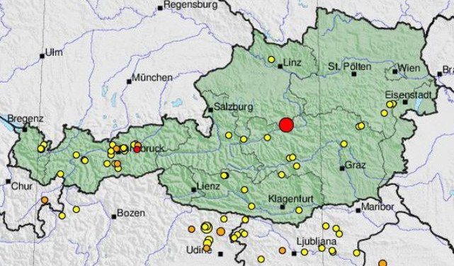 JAK ZEMLJOTRES POGODIO AUSTRIJU! Potres na dubini od 8 kilometara, osetio se širom zemlje!