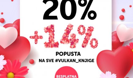 Akcija povodom Dana zaljubljenih! Knjiga je najlepši poklon! Od 5. do 14. februara samo na sajtu www.vulkani.rs