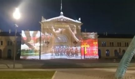 "Nemanjići" na fasadi stare Železničke stanice! /Video/