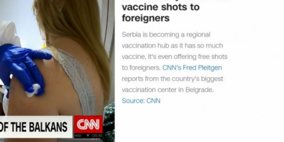 CNN BRUJI O NAŠOJ ZEMLJI: Srbija, zemlja koja besplatno vakciniše i strance!