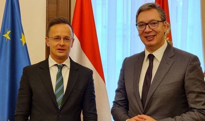 VUČIĆ SA SIJARTOM! Predsednik sa ministrom spoljnih poslova Mađarske razgovarao o evropskom putu Srbije i bilateralnoj saradnji /FOTO/