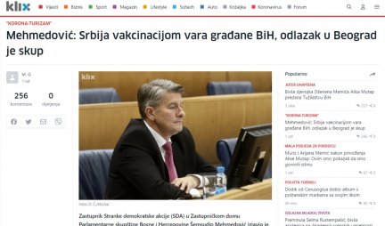 BAKIRE, OVAJ JE VEĆI MENTOL OD TEBE! Zastupnik SDA rekao da Srbija vakcinacijom vara građane BiH, pa ga ti isti građani ISPLJUVALI DO BOLA!