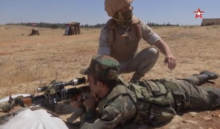 AKO AMERI KRENU, ČEKAĆE IH PAKAO! Sirijske snajperiste obučavaju ruski vojni instruktori! /VIDEO/