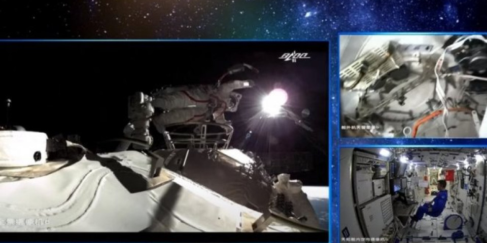 Kineski astronauti prošetali svemirom! Izašli su iz orbitalne kapsule Šenžu kako bi osposobili robotizovani instrument! /VIDEO/