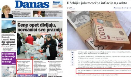 Lažovi! Đilasovski portal juče objavio histeričan naslov o divljanju cena u Srbiji i gladovanju naroda, DEMANTOVALA GA ZVANIČNI STATISTIKA RZS! Foto