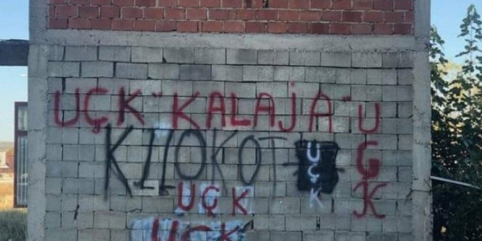 NOVA PROVOKACIJA ŠIPTARA! Ispisan grafit "UČK" na srpskoj kući u opštini Klokot!
