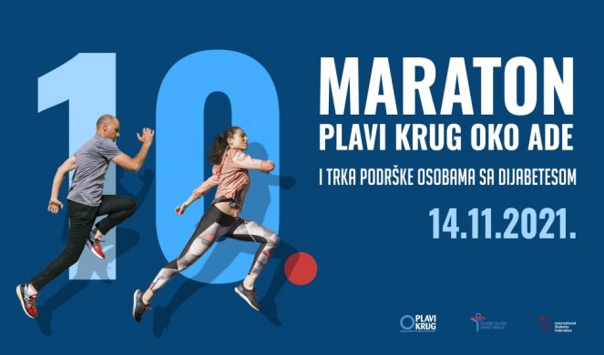 Jubilarni Plavi krug oko Ade – 10. Maraton i trka podrške obolelima od dijabetesa