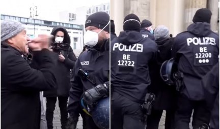 HAPSE I ZBOG IZGOVORENIH REČI! Berlinska policija razbila antikovid proteste! (VIDEO)