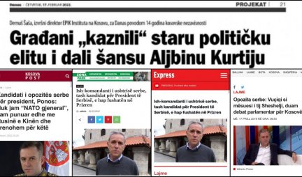 Kurti promoviše Ponoša, "Danas" promoviše Kurtija! Đilasovske novine OBELEŽILE GODIŠNJICU lažne države Kosovo, VRAĆAJU USLUGU ALBANCIMA!