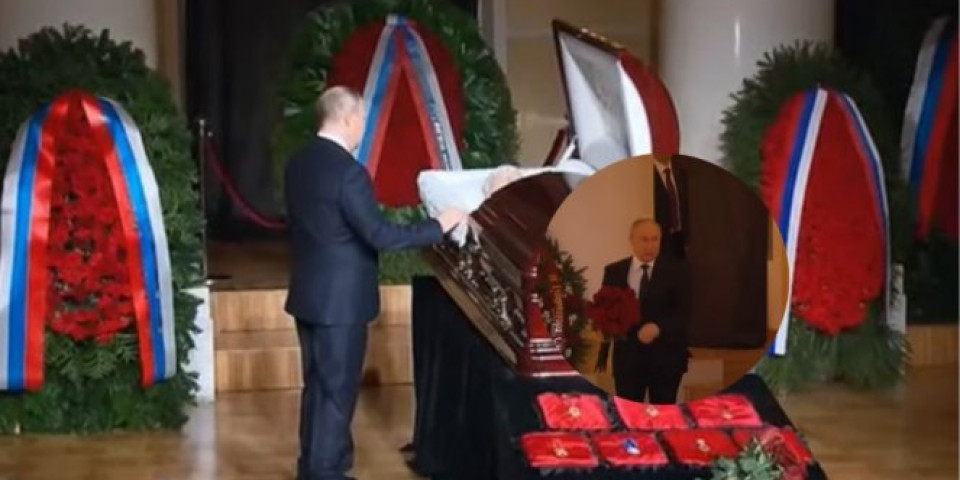 (VIDEO) BUKET RUŽA I DUBOKI NAKLON! Ovako se Putin oprostio od lidera LDPR Vladimira Žirinovskog!