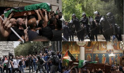 (VIDEO+FOTO) Haos na sahrani novinarke Al Džazire! Izraelska policija krenula pendrecima i suzavcem, na kratko ISPUŠTEN KOVČEG!