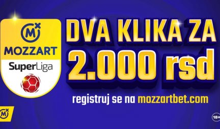 Dva klika za 2.000 dinara! Dovoljno je samo da se registruješ na mozzartbet.com
