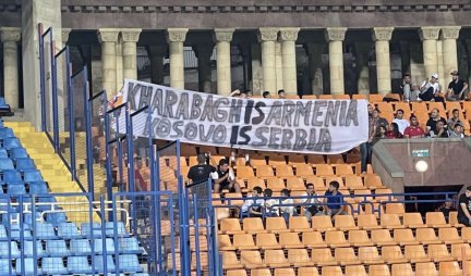 KOSOVO JE SRBIJA! Navijači Pjunika istakli transparent podrške Srbima! (VIDEO+FOTO)