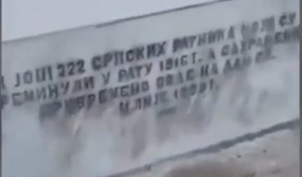NEZAPAMĆENI VANDALIZAM U TIRANI! Oskrnavljen spomenik srpskim vojnicima (VIDEO)
