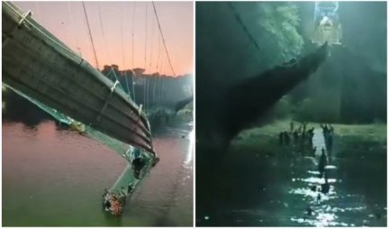 HOROR U INDIJI! Srušio se most, poginula 91 osoba, povređeno 30! (VIDEO)