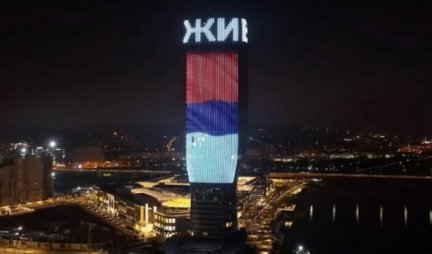 Čestitka za Dan državnosti sa Kule Beograd: Jedan od najlepših kadrova prestonice ponovo oduševio građane (VIDEO)