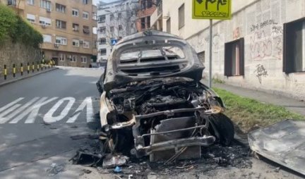 (FOTO) DŽIP SUPRUGE ĐORĐA VIŠACKOG IZGOREO NA ZVEZDARI! Požar zahvatio još jedno vozilo, srećom niko nije povređen