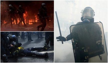 (VIDEO) MAKRONOVA POLICIJA NEMILOSRDNO PREBIJA DEMONSTRANTE! Stravične scene sa ulica Pariza, narod vatrometom puca po snagama reda!