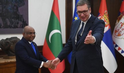 ZAHVALIO SAM NA STAVU MALDIVA O PITANJU KOSOVA I METOHIJE! Predsednik Vučić sa ministrom Abdulom Šahidom